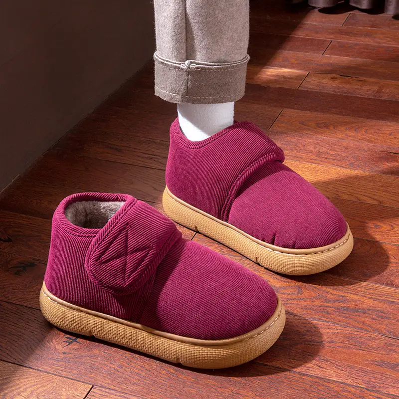 Winter Slippers with Thick Soles 2025 New Model for Men and Women, Indoor Home Non-Slip Thickened Warm Cotton Shoes for the Elderly, Suitable for Outdoor Wear - Image 2