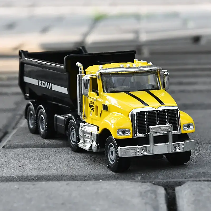 Kaidiwei 1/50 Alloy Dump Truck Yellow Black - Image 2