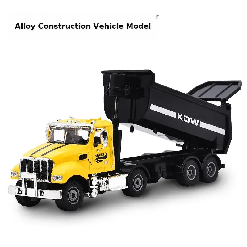 Kaidiwei 1/50 Alloy Dump Truck Yellow Black - Image 4