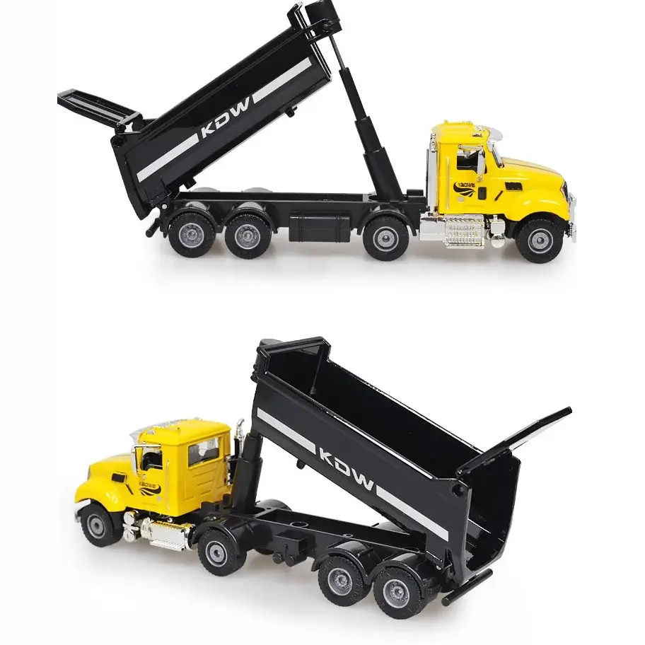 Kaidiwei 1/50 Alloy Dump Truck Yellow Black - Image 5