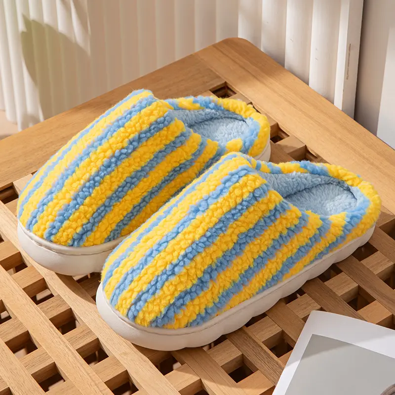Cross-Border Mushroom Smiley Face Cotton Slippers for Women, Winter Indoor Home Soft-Soled Non-Slip Couple's Patterned Fruit Heart Cotton Slippers - Image 5
