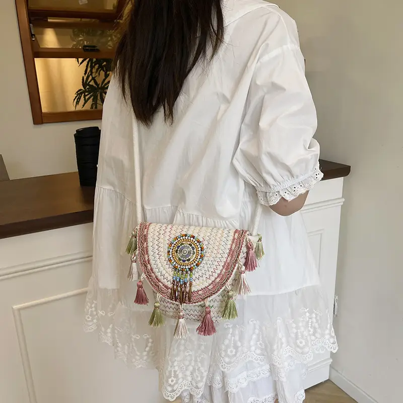 2025 New Summer Ethnic Tassel Crossbody Bag - Image 7