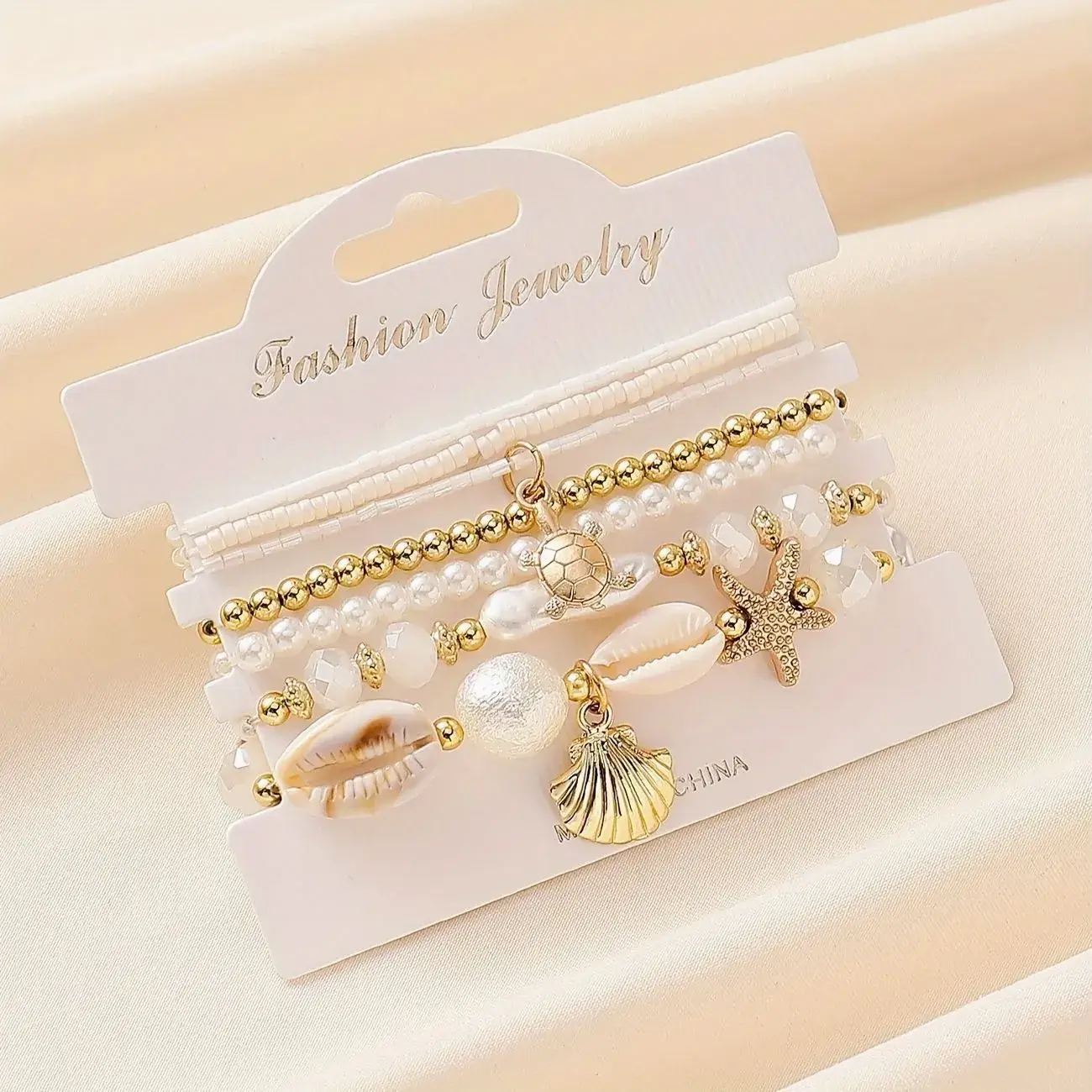 New European & American Cross-Border Pearl Bracelet with Starfish Charm - Image 3