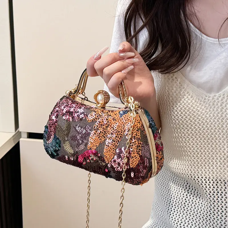 High-End Sequin Chain Bag for Women 2025
