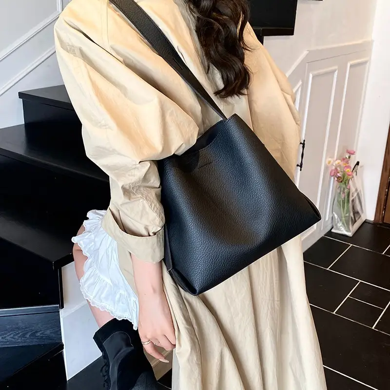 Korean Style Cream Bucket Bag 2025 New Arrival - Image 7