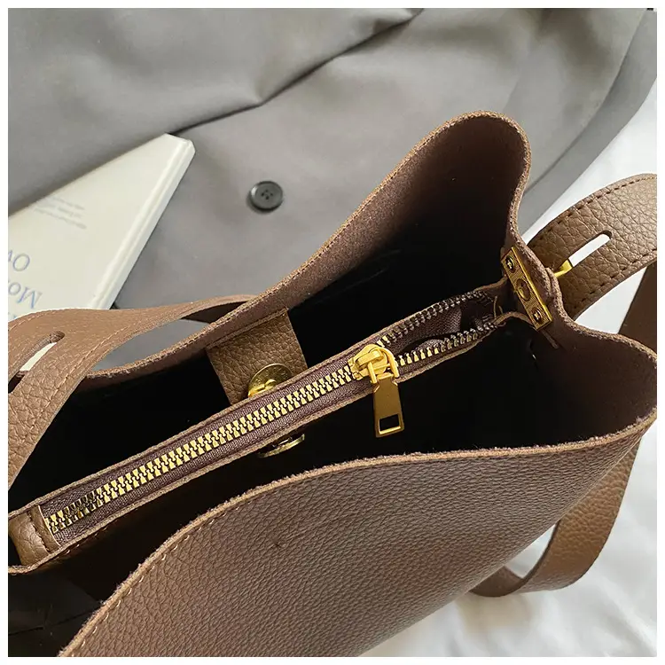 Korean Style Cream Bucket Bag 2025 New Arrival — feature 10