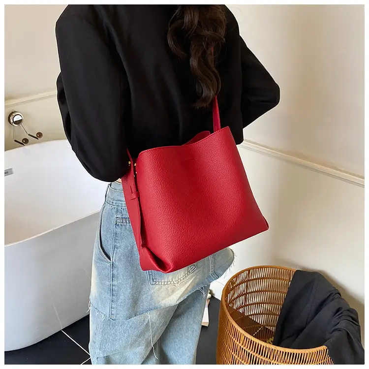 Korean Style Cream Bucket Bag 2025 New Arrival — feature 11