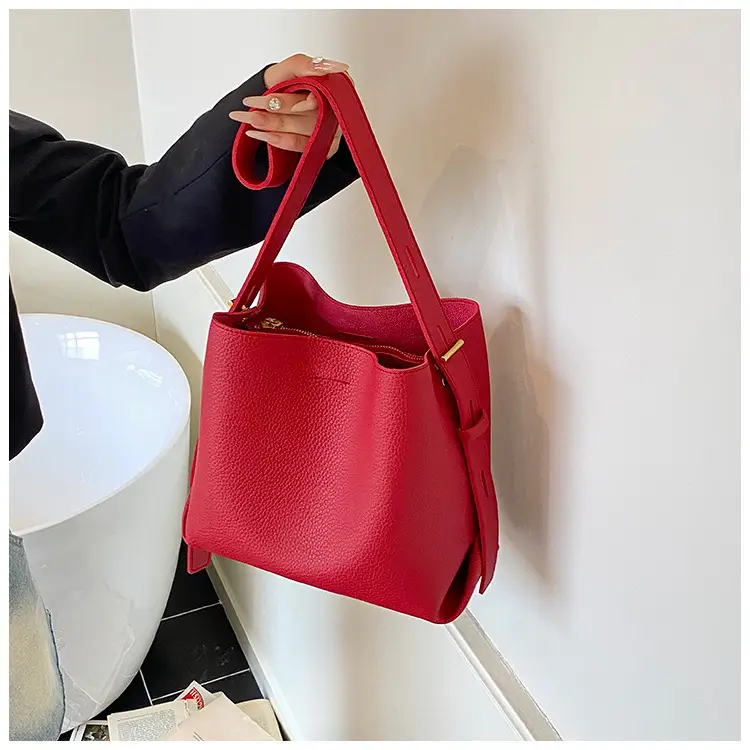 Korean Style Cream Bucket Bag 2025 New Arrival — feature 12