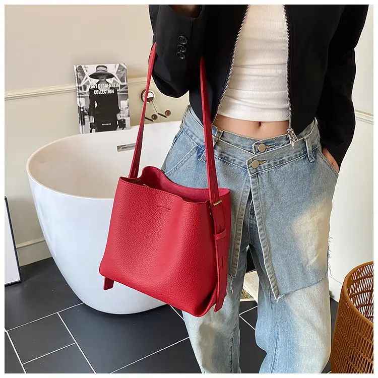 Korean Style Cream Bucket Bag 2025 New Arrival — feature 21