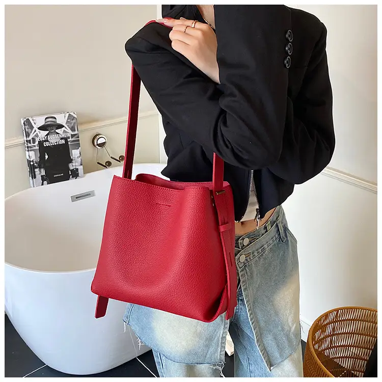 Korean Style Cream Bucket Bag 2025 New Arrival — feature 3