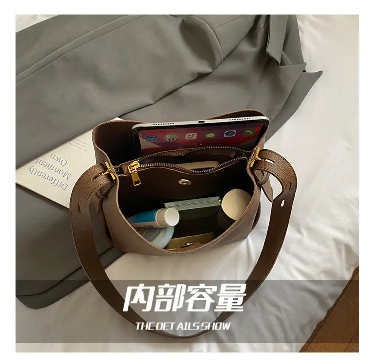 Korean Style Cream Bucket Bag 2025 New Arrival — feature 5