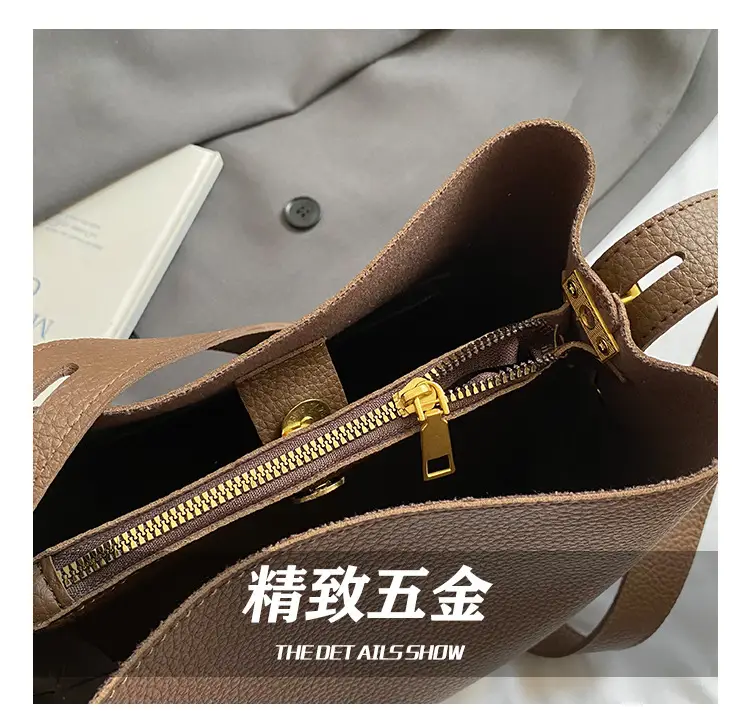 Korean Style Cream Bucket Bag 2025 New Arrival — feature 7