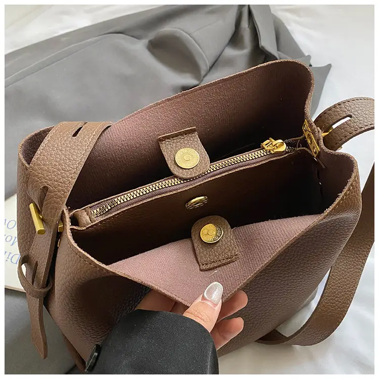 Korean Style Cream Bucket Bag 2025 New Arrival — feature 9