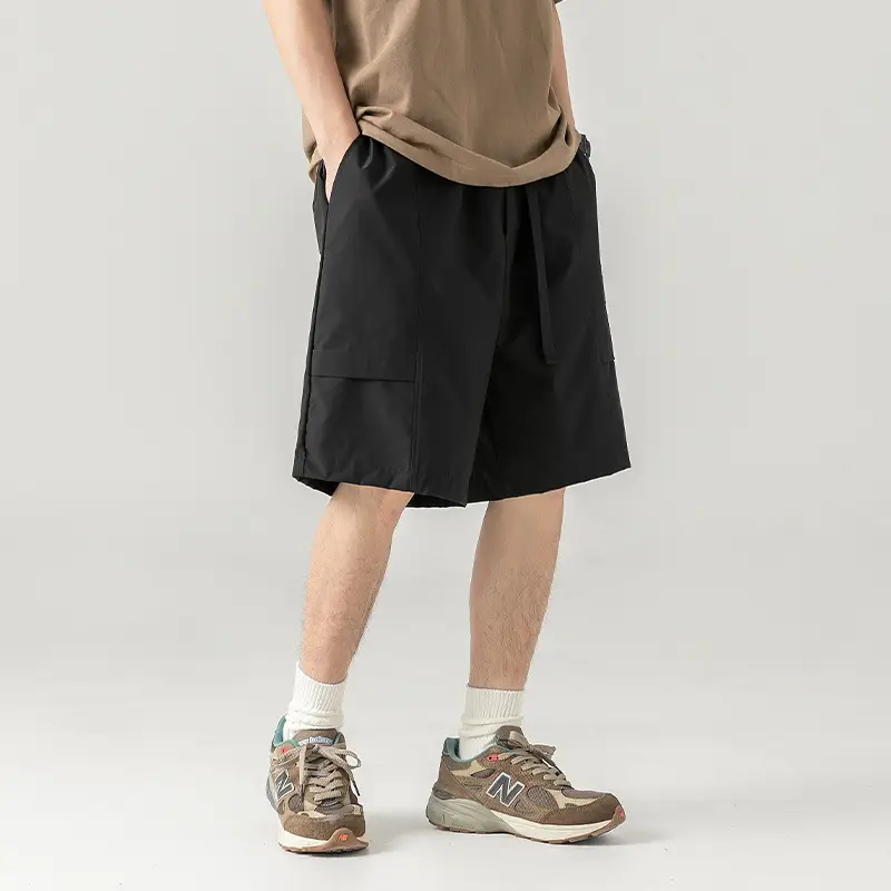Men's Summer Cargo Shorts with Buckle Belt - Image 5
