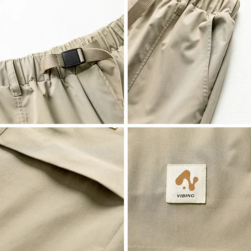 Men's Summer Cargo Shorts with Buckle Belt - Image 6