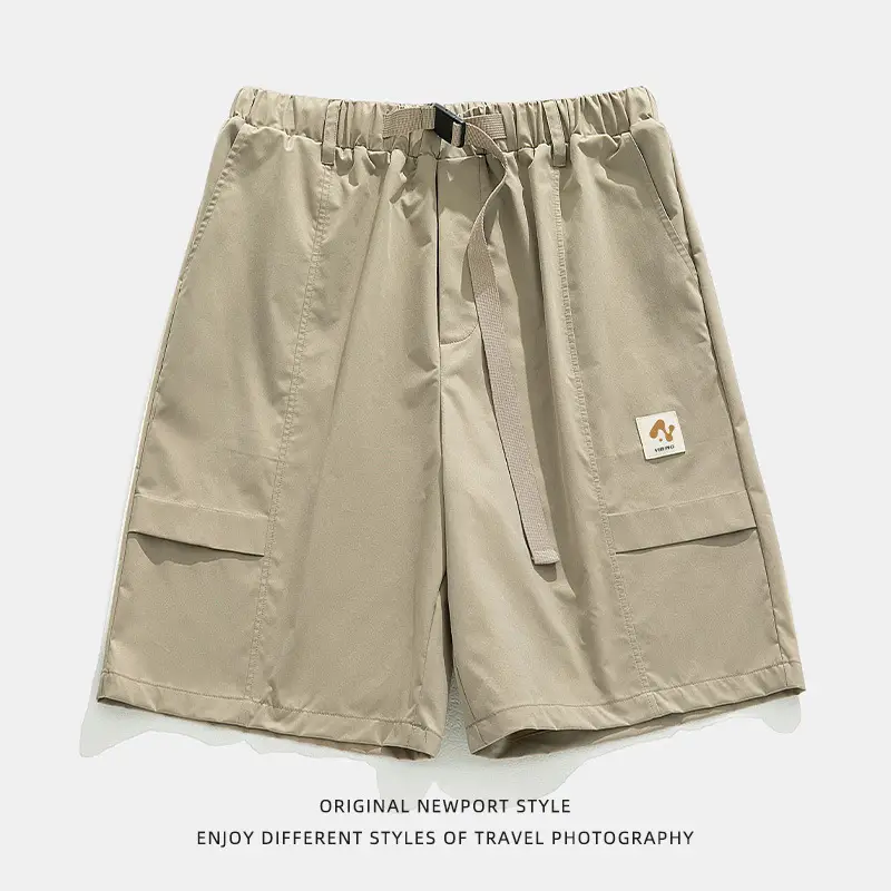 Men's Summer Cargo Shorts with Buckle Belt - Image 7