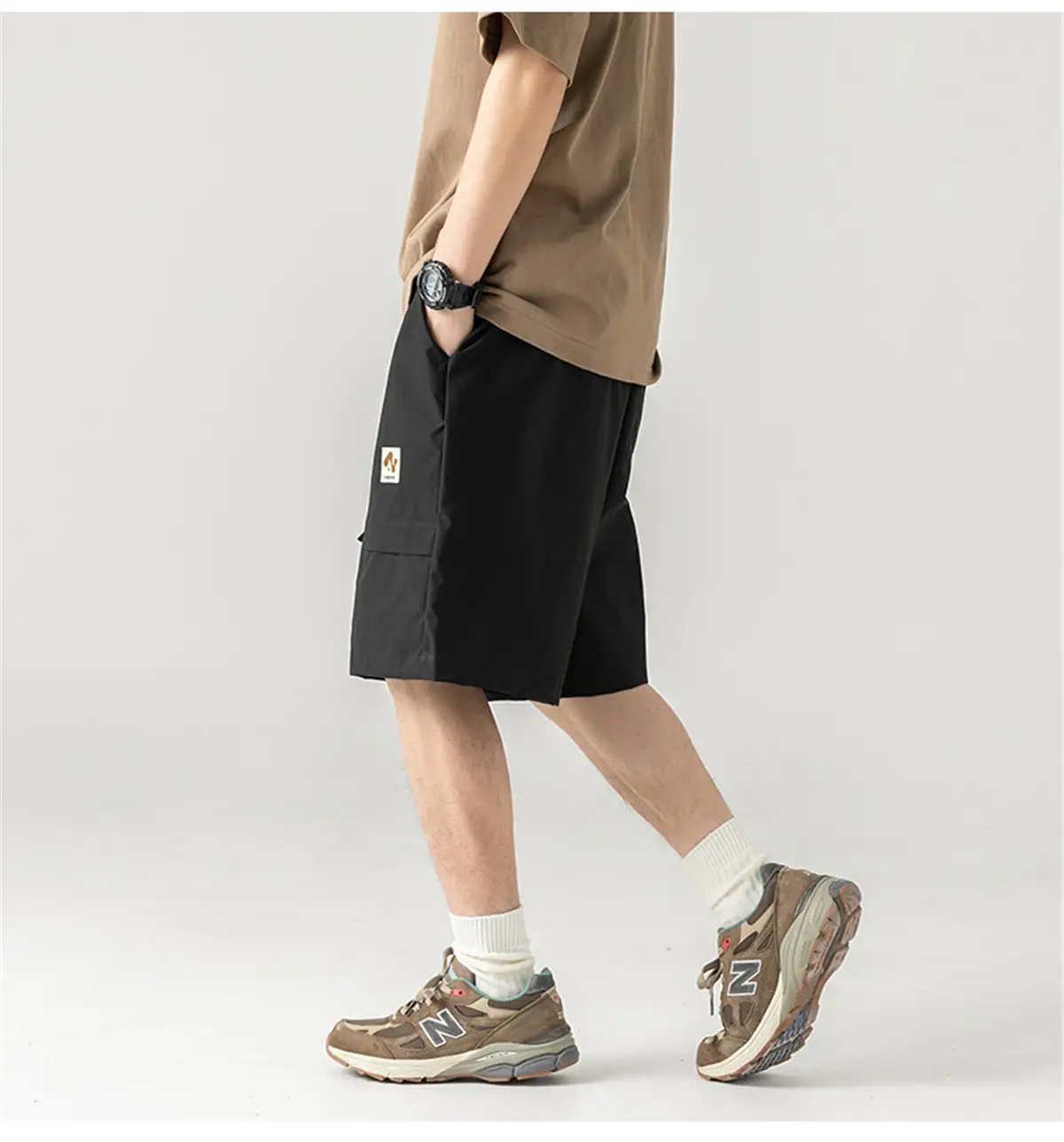 Men's Summer Cargo Shorts with Buckle Belt — feature 10