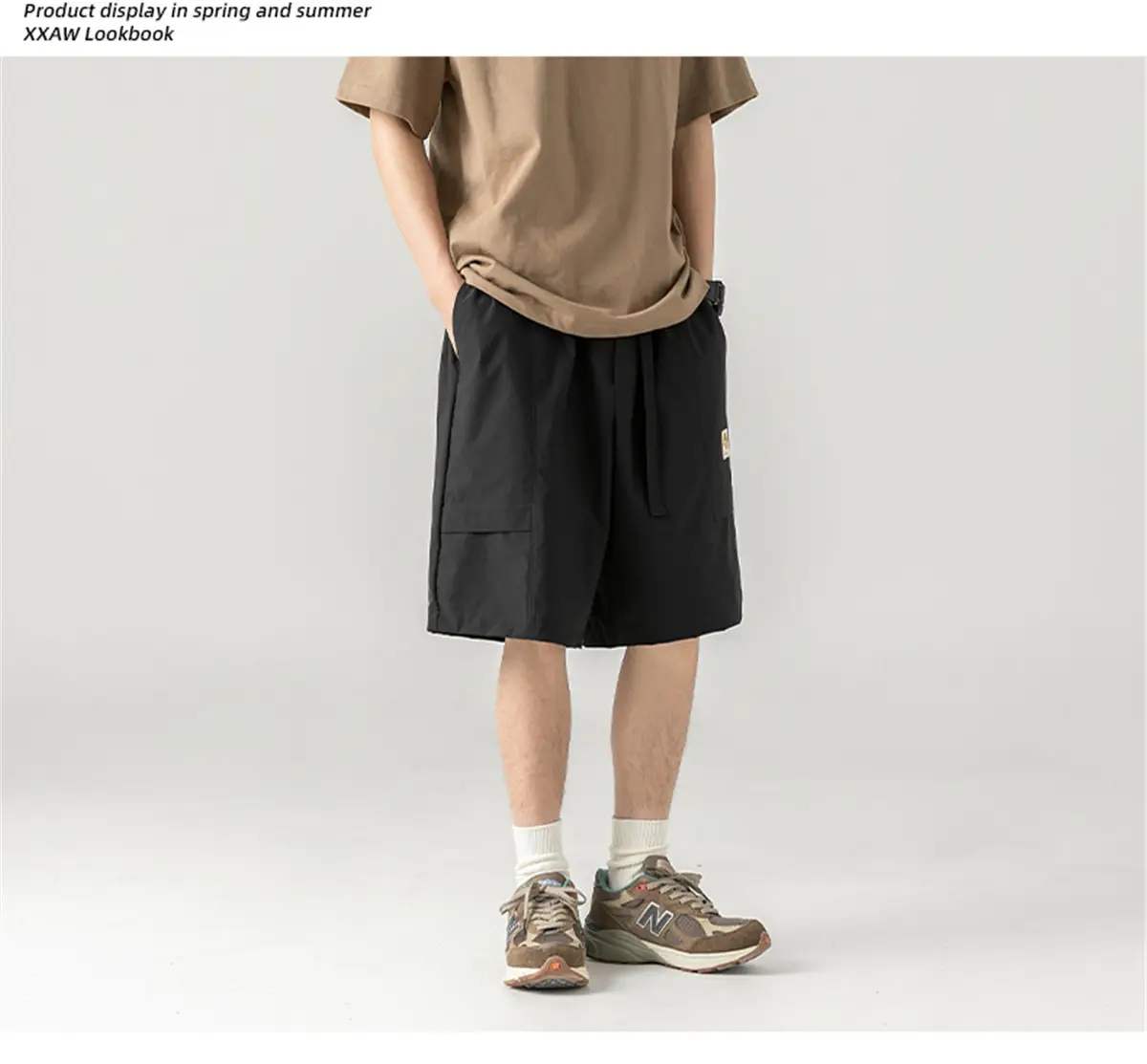 Men's Summer Cargo Shorts with Buckle Belt — feature 13