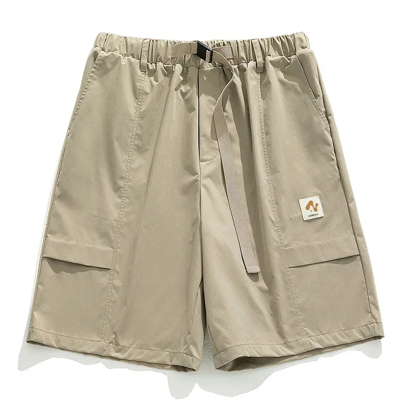 Men's Summer Cargo Shorts with Buckle Belt - Image 2