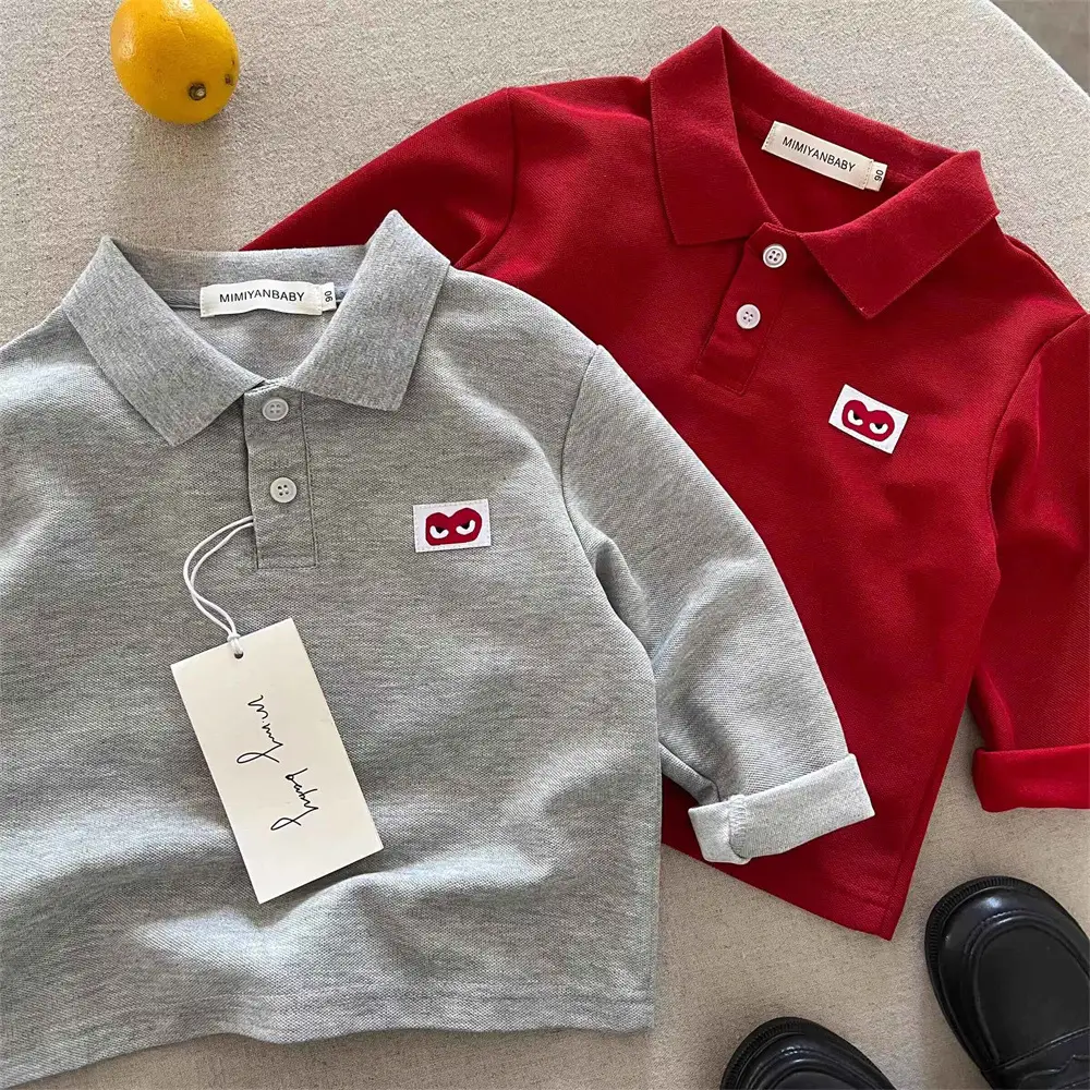 Blue Japanese Style Boys Polo Shirt for Toddler — feature 12