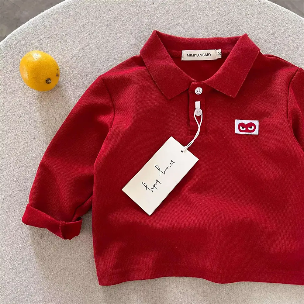 Blue Japanese Style Boys Polo Shirt for Toddler — feature 16