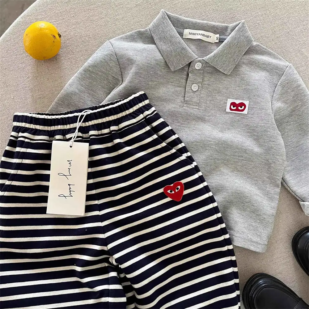 Blue Japanese Style Boys Polo Shirt for Toddler — feature 18