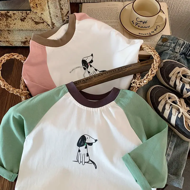 Children's Long Sleeve T-Shirt Cartoon Print 2025 Spring Fall - Image 3