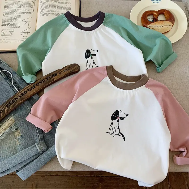 Children's Long Sleeve T-Shirt Cartoon Print 2025 Spring Fall - Image 5