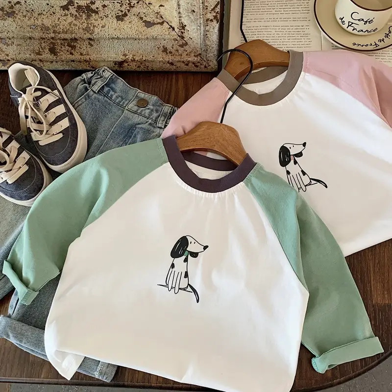 Children's Long Sleeve T-Shirt Cartoon Print 2025 Spring Fall — feature 1