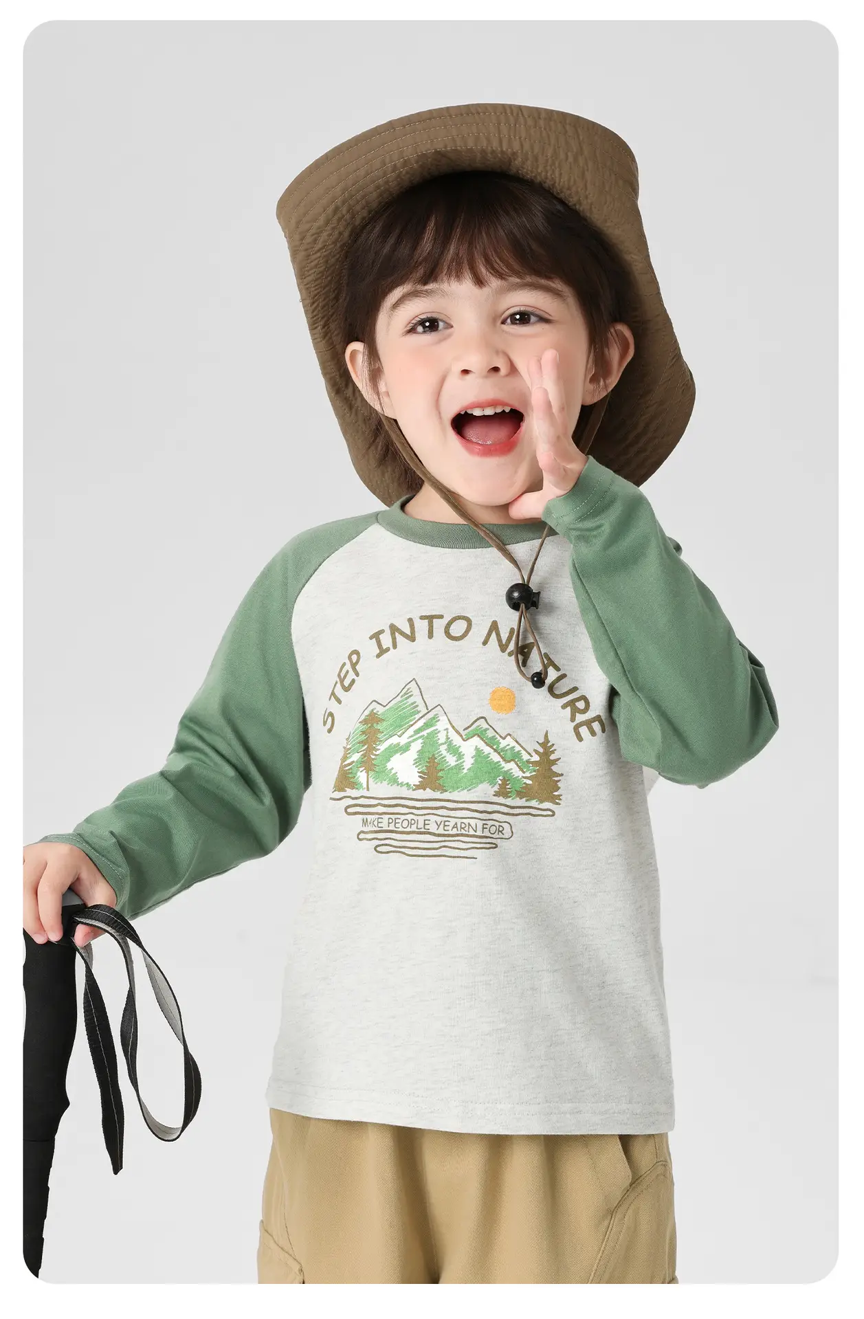 Right European Style Boys T-Shirt Pure Cotton Spring Green — feature 15
