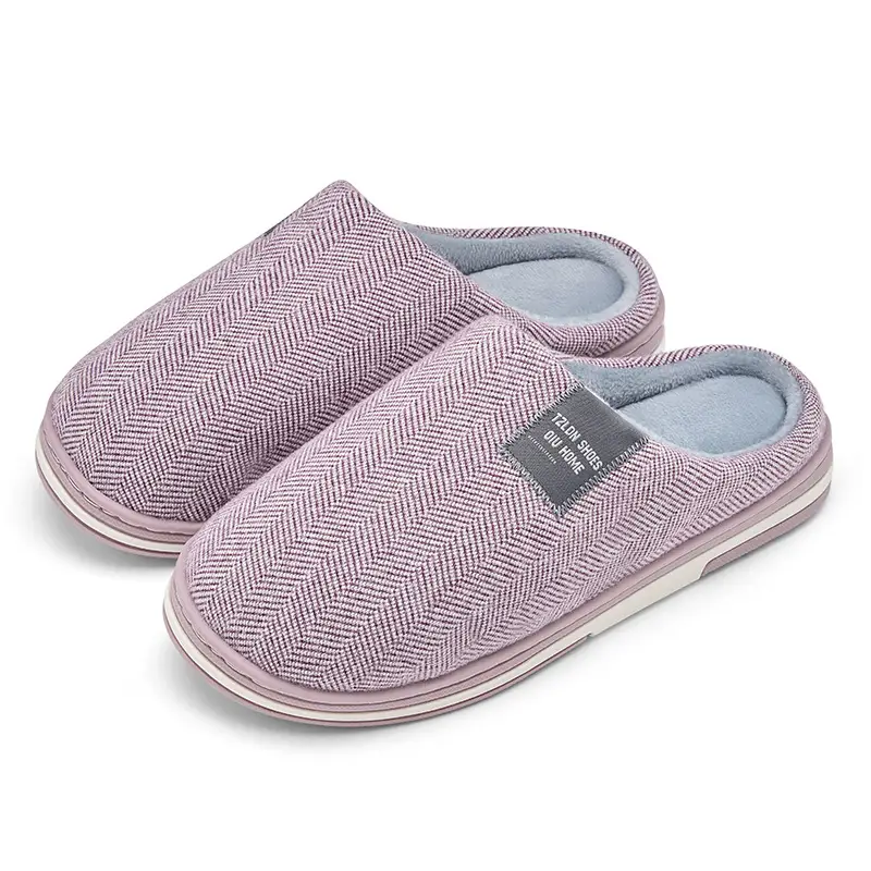 Cross-Border Simple European and American Style Home Cotton Slippers with Short Plush for Men, Autumn and Winter Thick-Soled Indoor Non-Slip Slippers - Image 6