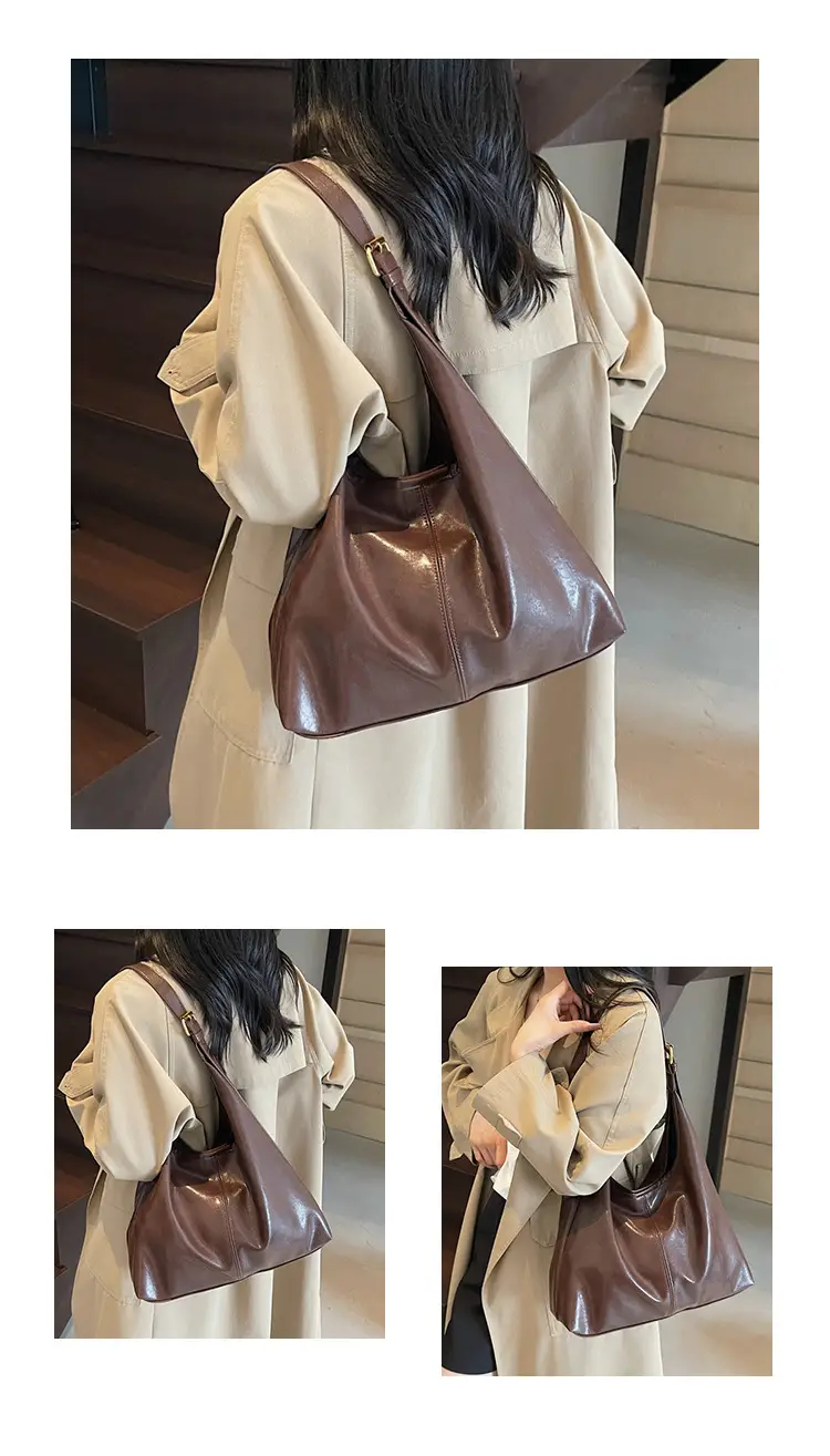 Women's Large Capacity Shoulder Bag Cream White — feature 10