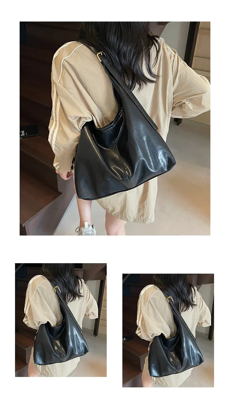 Women's Large Capacity Shoulder Bag Cream White — feature 12