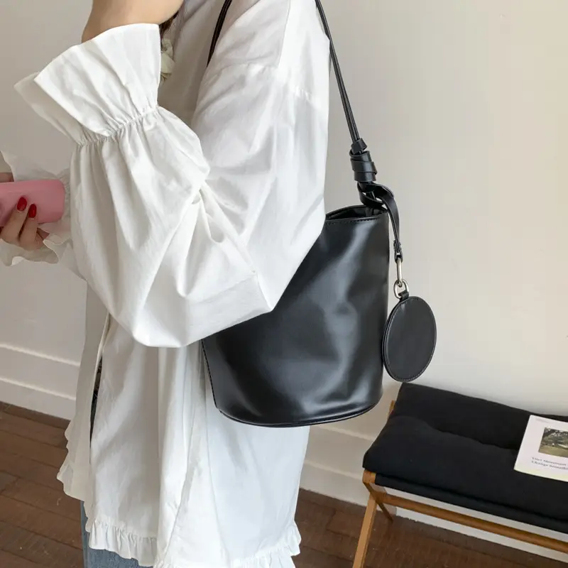 Retro Bucket Bag Women Brown 2025 New - Image 7