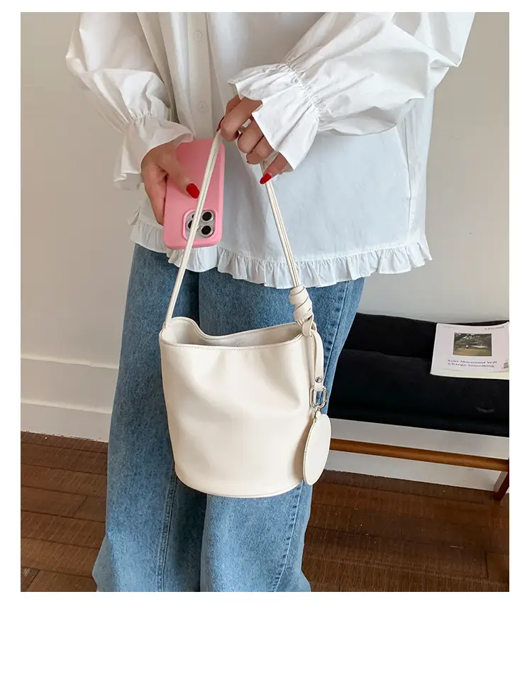 Retro Bucket Bag Women Brown 2025 New — feature 18