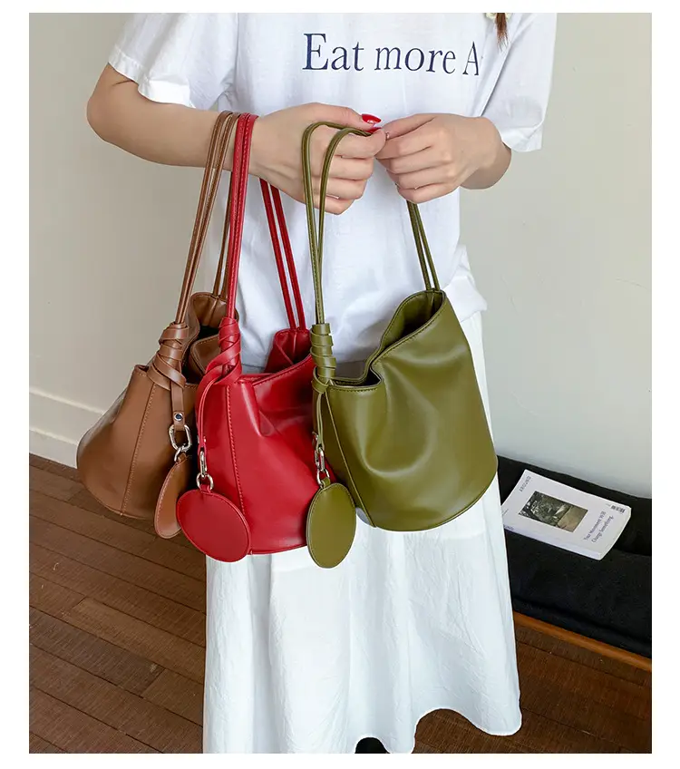 Retro Bucket Bag Women Brown 2025 New — feature 28