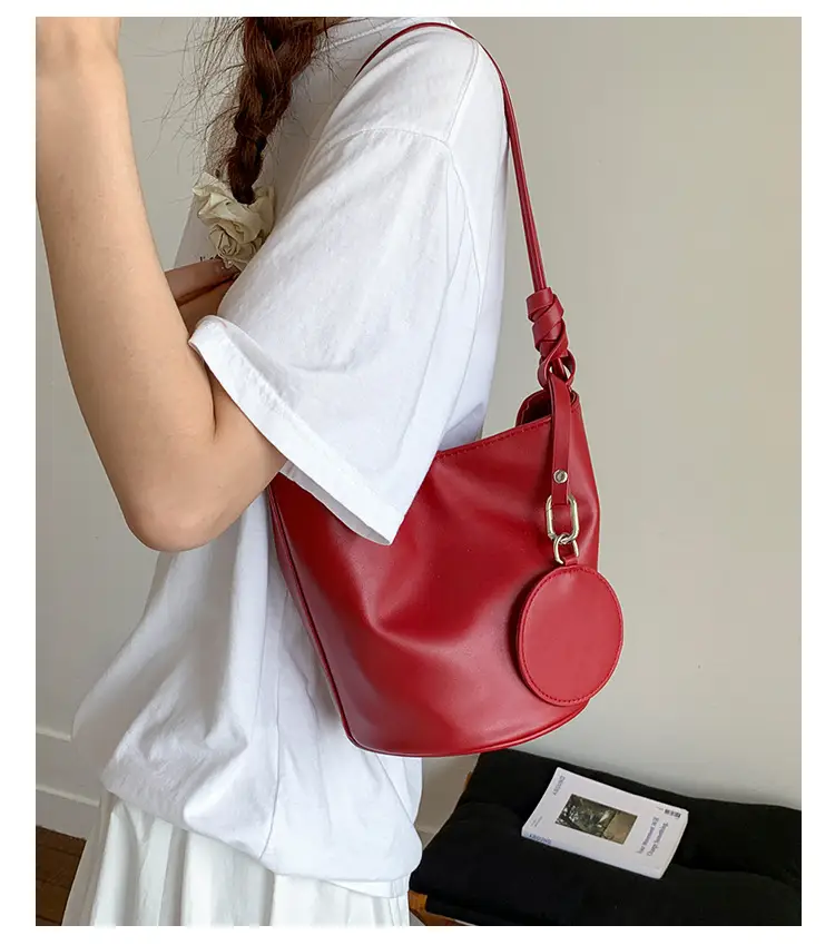 Retro Bucket Bag Women Brown 2025 New — feature 29