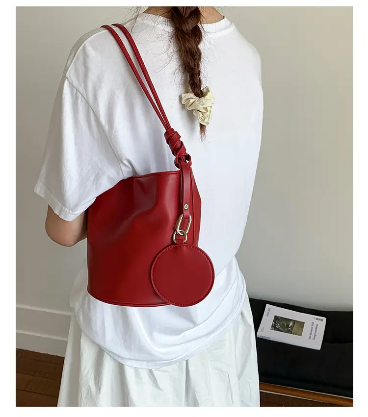 Retro Bucket Bag Women Brown 2025 New — feature 32