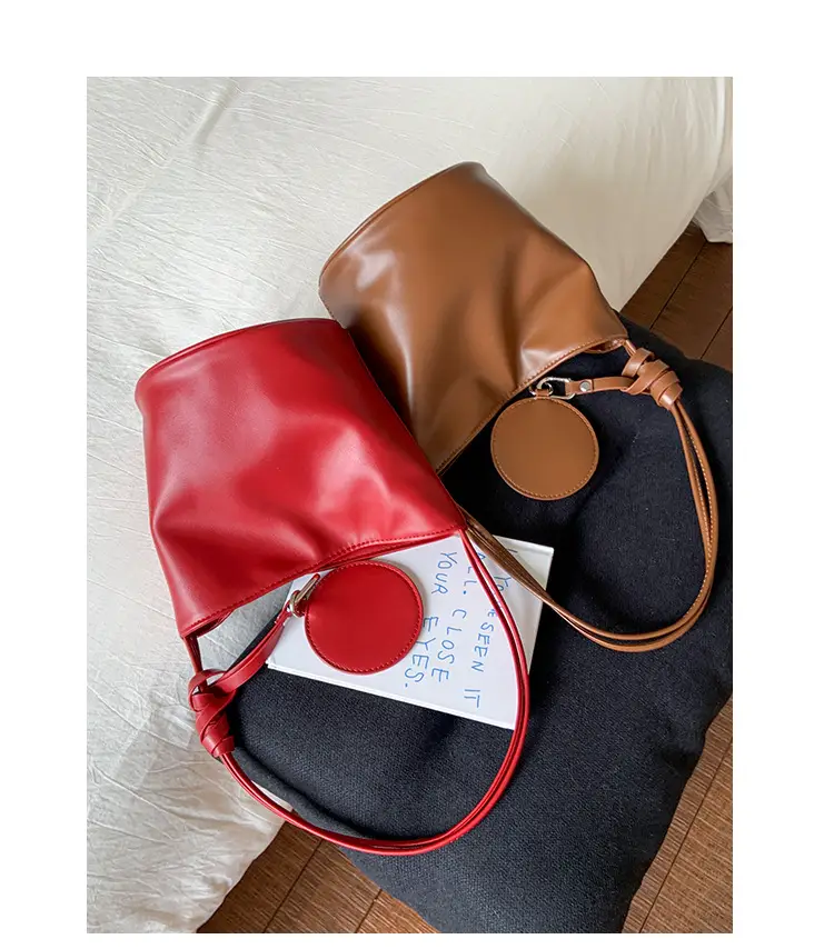 Retro Bucket Bag Women Brown 2025 New — feature 35