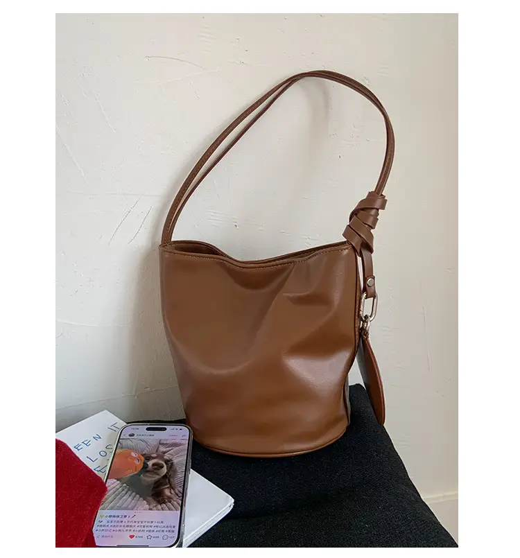Retro Bucket Bag Women Brown 2025 New — feature 36