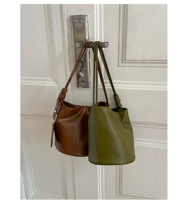 Retro Bucket Bag Women Brown 2025 New — feature 37