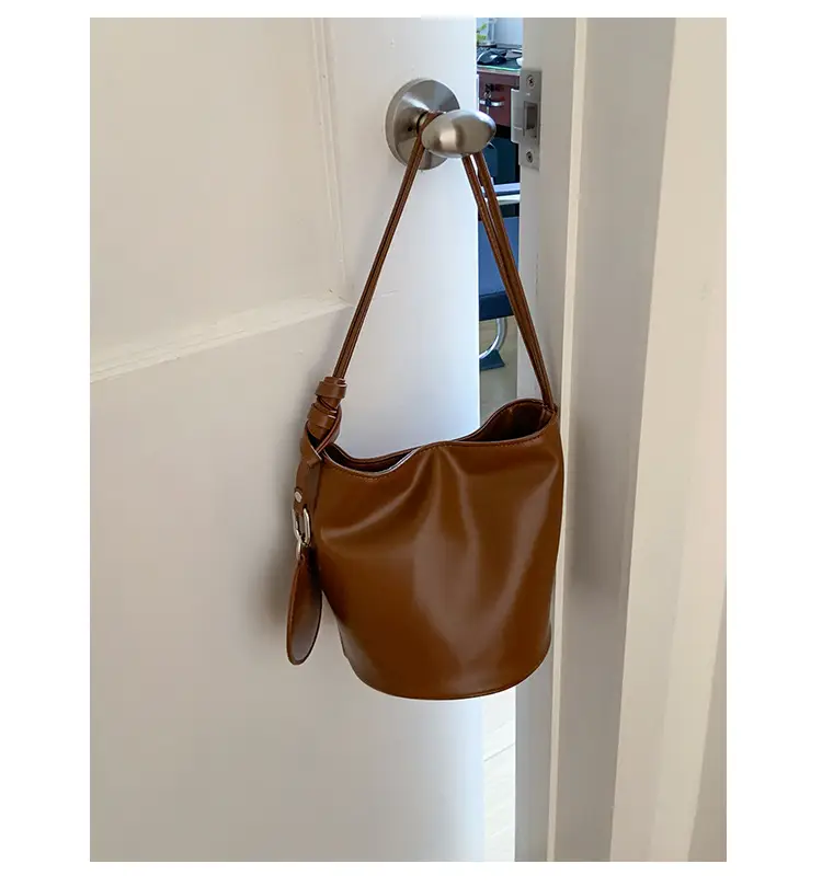 Retro Bucket Bag Women Brown 2025 New — feature 38