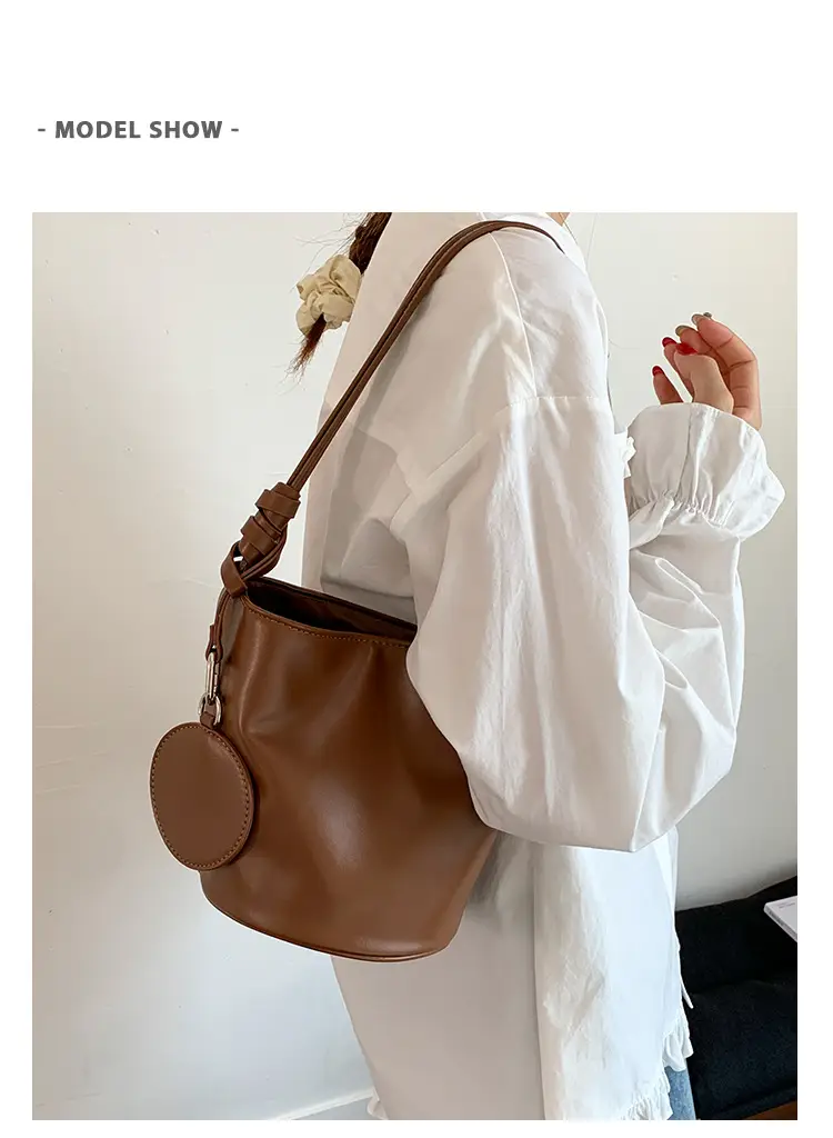 Retro Bucket Bag Women Brown 2025 New — feature 8