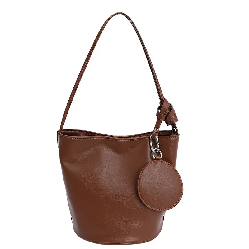 Retro Bucket Bag Women Brown 2025 New - Image 2