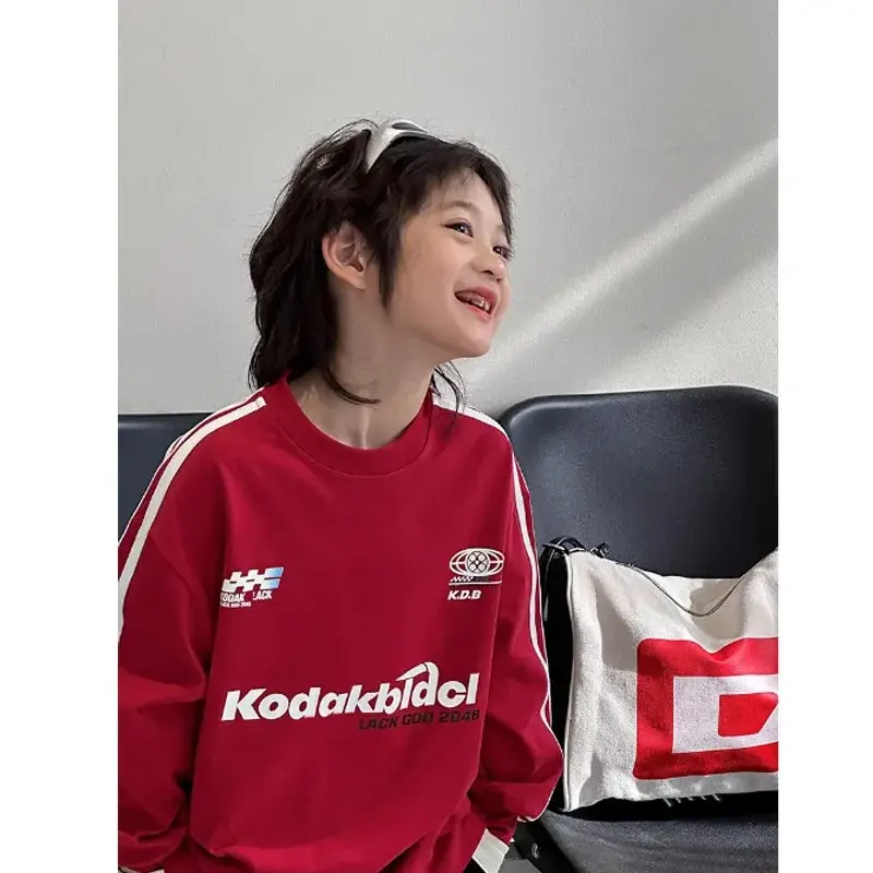 2025 Boys Red Kodak Sweatshirt Medium Large - Image 5