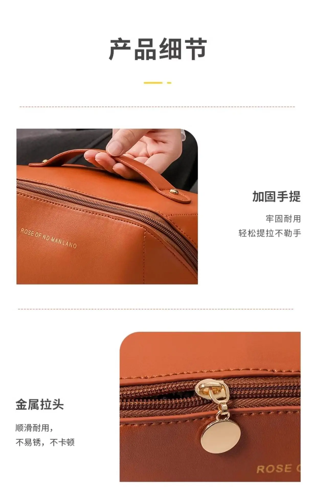 Women's 2025 Satchel Makeup Brush Bag White — feature 12