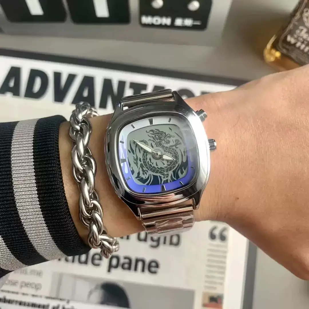 Popular Retro Millennium Non-Mechanical Dual Display Men's Watch, Niche Instagram Style, Export Hot-Selling Quartz Wristwatch