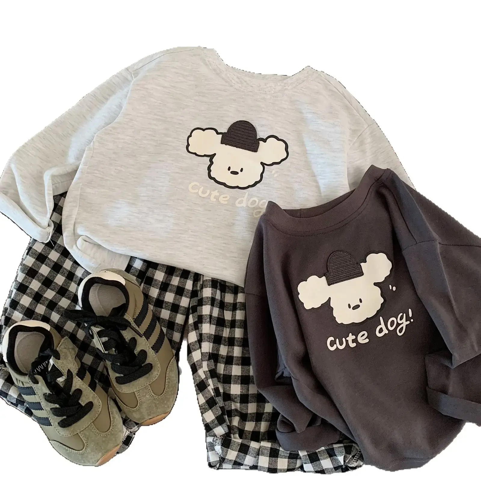 Kids Cotton T-Shirt Set Spring New Korean Style Boys - Image 7