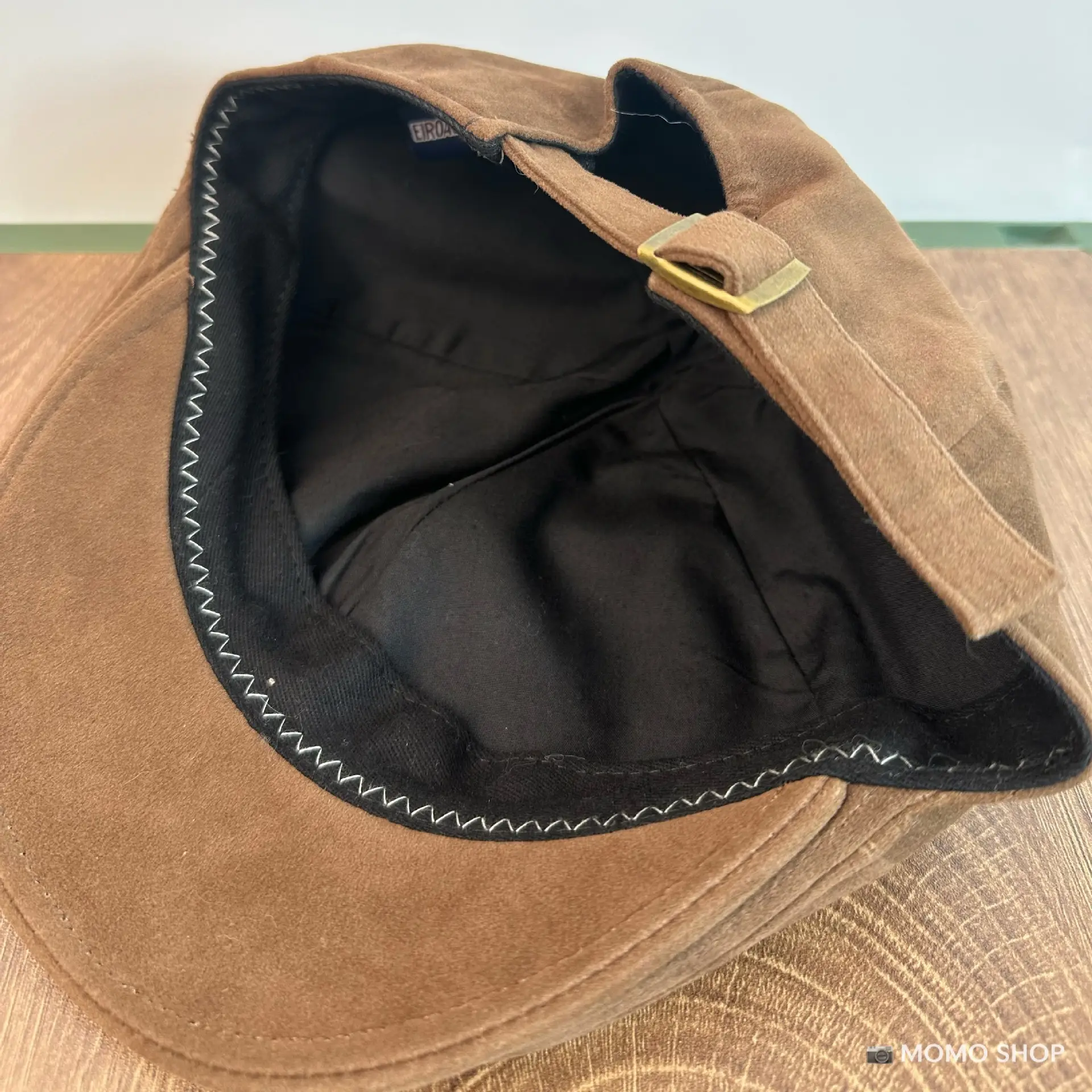 Maroon Suede Forward Cap Winter Warm Men Women Clothing — feature 12