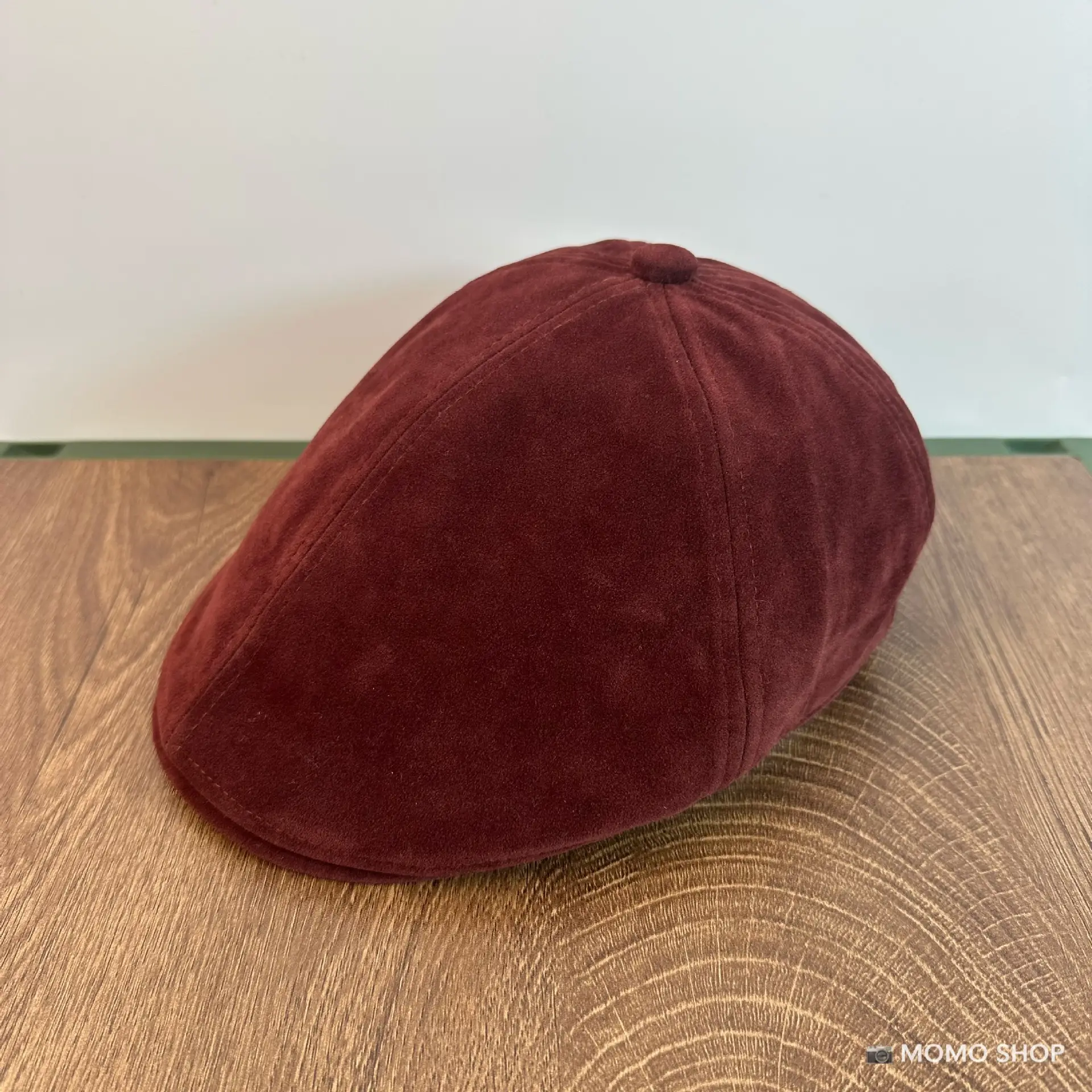 Maroon Suede Forward Cap Winter Warm Men Women Clothing — feature 6